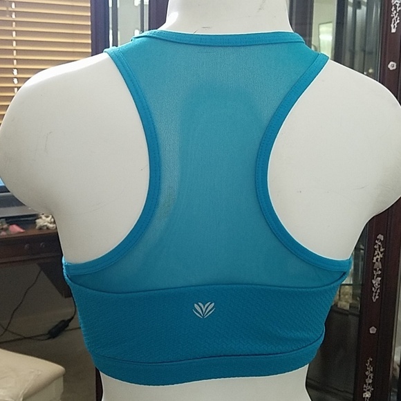 NWOT Forever 21 Teal Mesh Padded Sports Bra - Picture 5 of 8